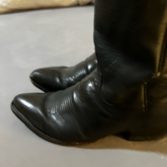 Vintage Resistol Ranch men\'s leather western boot size 9 black leather main image 4